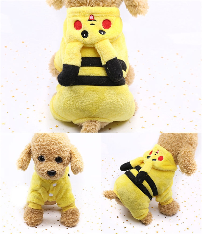 Pickarchu Winter Warm Dog Clothes for Small Dogs