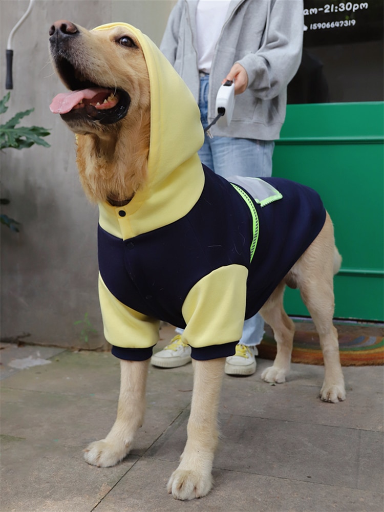 HOOPET Thick Hoodie Jacket For Medium Large Dogs Winter Warm Clothes
