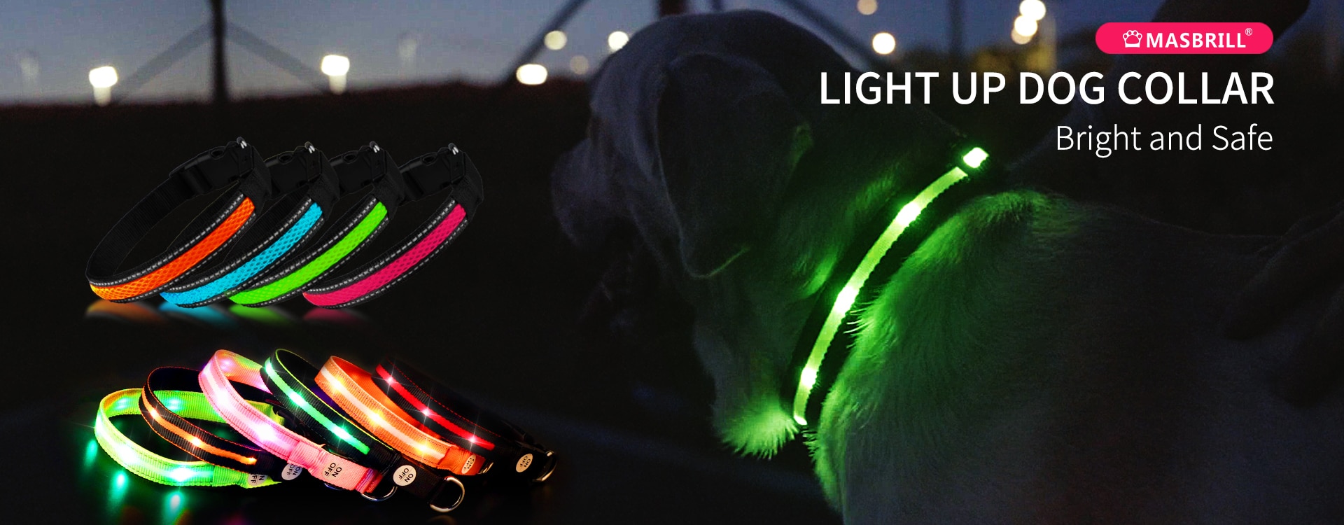 MASBRILL Dog Collar Luminous Pet Supplies Dog Collar