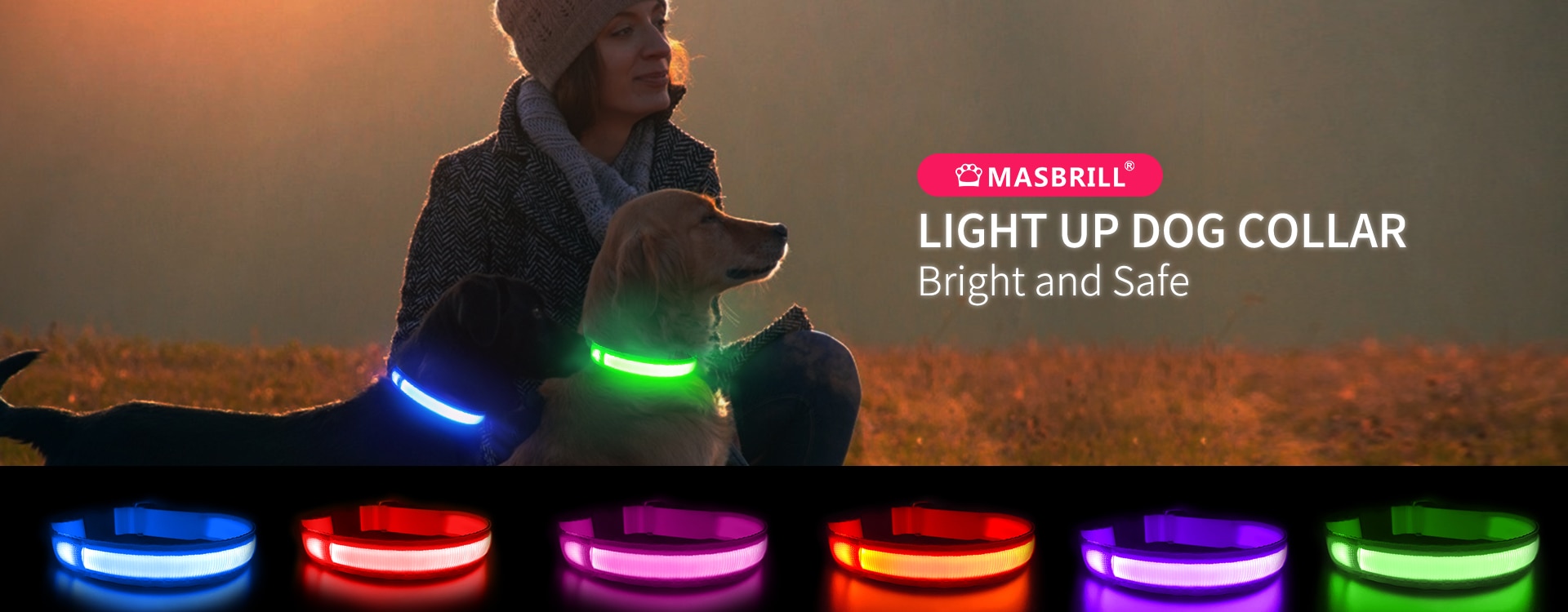 MASBRILL Dog Collar Luminous Pet Supplies Dog Collar