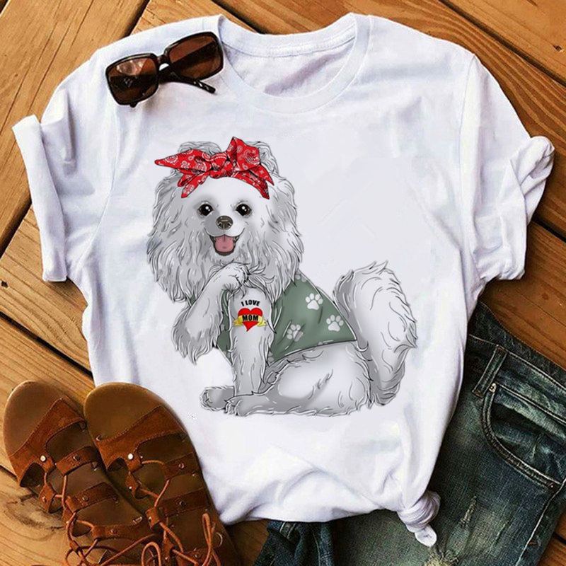 Women Pomeranian Mom Tshirt