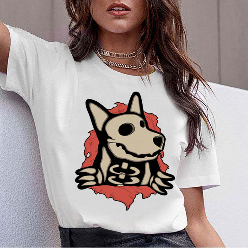 Oversize T Shirt Women Dachshund Pug Teckel Funny Cute T-Shirt Short Sleeve